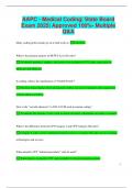 AAPC - Medical Coding&vert; State Board Exam 2025&vert; Approved 100&percnt;- Multiple  Q&A