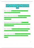 Billing Part II&vert; Certified Professional  Coder Exam Unit&vert; Verified Solutions  2025