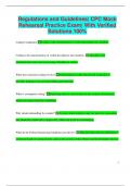 Regulations and Guidelines&vert; CPC Mock  Rehearsal Practice Exam&vert; With Verified  Solutions 100&percnt;