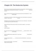 Chapter 25&colon; The Endocrine System Practice Exam With Correct Answers&period;