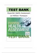 Test Bank For Essential Health Assessment&comma; 1st Edition by Janice Thompson