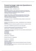 Funeral arranger state test Questions & Answers&lpar;RATED A&plus;&rpar;