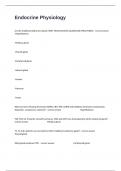 Endocrine Physiology Comprehensive Review Exam Questions And Answers Graded A&plus;&period;