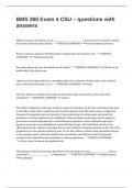 BMS 300 Exam 4 CSU &ndash; questions with answers