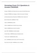 Genealogy Exam Ch 2 Questions & Answers 2024&sol;2025