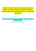 Test Bank For Lilley's Pharmacology for Canadian Health Care Practice 4th Edition by Kara Sealock&comma; Cydnee Seneviratne ISBN 9780323694803 Chapter&lpar; 1-58 &rpar; Complete Guide