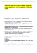 National coaching certification program exam questions with complete solutions 2024