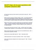NCCPT Chpt&period; 10-14 exam questions with complete solutions 2024