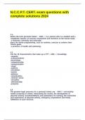 N&period;C&period;C&period;P&period;T&period; CERT&period; exam questions with complete solutions 202