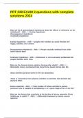 PRT 238 EXAM 3 questions with complete solutions 2024&period;