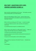 IPAC PART 1 QUESTIONS WITH 100&percnt; VERIFIED ANSWERS SCORED A&plus;