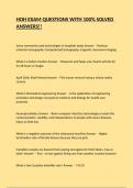 HOH EXAM QUESTIONS WITH 100&percnt; SOLVED ANSWERS&excl;&excl;