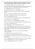 Cosmetology State board written exam 300&plus; questions with all verified answers