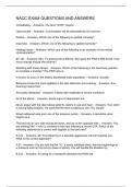 NACC EXAM QUESTIONS AND ANSWERS