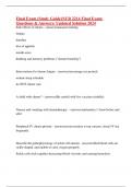 Final Exam &lpar;Study Guide&rpar;NUR 2214 Final Exam&colon; Questions & Answers&colon; Updated Solution 2024