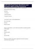 NUR1025 Final Exam Questions and Answers 2024 &lpar;verified answers&rpar;