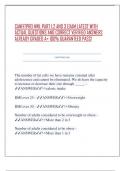 CANFITPRO HWL PART 1&comma;2 AND 3 EXAM LATEST WITH ACTUAL QUESTIONS AND CORRECT VERIFIED ANSWERS ALREADY GRADED A&plus; 100&percnt; GUARANTEED PASS&excl; CANFITPRO HWL The number of fat cells we have remains constant after adolescence and cannot be eliminated&period; We do have the c