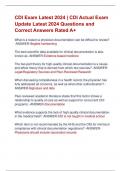 CDI Exam Latest 2024 &vert; CDI Actual Exam  Update Latest 2024 Questions and  Correct Answers Rated A&plus;