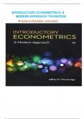 INTRODUCTORY ECONOMETRICS&colon; A MODERN APPROACH 7TH EDITION BY JEFFREY M&period; WOOLDRIDGE  LATEST UPDATE&period;