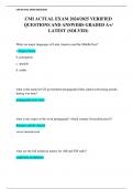 CMI ACTUAL EXAM 2024&sol;2025 VERIFIED  QUESTIONS AND ANSWERS GRADED A&plus;&sol;  LATEST &lpar;SOLVED