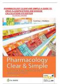 PHARMACOLOGY CLEAR AND SIMPLE A GUIDE TO DRUG CLASSIFICATIONS AND DOSAGE CALCULATIONS 4TH EDITION BY CYNTHIA J&period; WATKINS