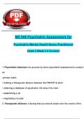 NR 548 Exam 2 Psychiatric Assessment for Psychiatric-Mental Health Nurse Practitioner&comma; Covered &lpar;Week 3 - 4&rpar; Questions and Verified Answers - Chamberlain &lpar;2024 &sol; 2025&rpar;