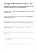 Nursing 3&lowbar; Module 1 Victims of Violence Part AExam questions with correct answers with complete A&plus;solution 2024&sol;2025