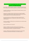 Assessment in Counseling Test with 100&percnt; Correct answers &vert;Verified Solutions