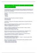 FCCM REAL ESTATE EXAM QUESTIONS AND ANSWERS 