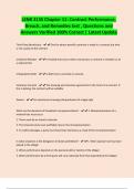LENB 3135 Chapter 11&colon; Contract Performance&comma; Breach&comma; and Remedies test &comma; Questions and Answers Verified 100&percnt; Correct &vert; Latest Updat