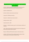 NAU BIO 181 Exam with Questions and Answers&vert; Latest Update