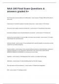 NAA 100 Final Exam Questions & answers graded A&plus;