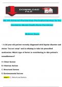 NR546 &sol; NR 546 Midterm Exam &lpar;2024 &sol; 2025&rpar;&colon; Advanced Pharmacology Psychopharmacology for the Psychiatric-Mental Health Nurse Practitioner&comma; Expected Questions with Verified Answers- Chamberlain