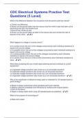CDC Electrical Systems Practice Test  &lpar;5 Level&rpar; Questions And Answers Rated 100&percnt; Correct&excl;&excl;