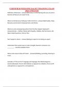 CERTIFIED PEER SPECIALIST TRAINING EXAM 2024 UPDATED