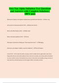 Zeta Tau Alpha Initiation Test Questions and Answers with Complete Solutions &vert; 100&percnt; pass