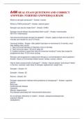 A4M REAL EXAM QUESTIONS AND CORRECT ANSWERS &lpar;VERIFIED ANSWERS&rpar;&vert;AGRADE