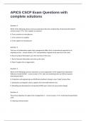 APICS CSCP Exam Questions with complete solutions