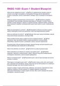RNSG 1430 -Exam 1 Student Blueprint  Latest Questions With Passed Solutions&excl;&excl;