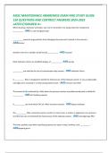 MSSC MAINTENANCE AWARENESS EXAM AND STUDY GUIDE  150 QUESTIONS AND CORTRECT ANSWERS 2024-2025 LATEST&sol;&sol;GRADED A&plus; 
