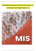 Test Bank For Management Information Systems&comma; 11th Edition By Hossein Bidgoli&vert; 9780357883860&vert; All Chapters 1-14&vert;LATEST