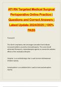 ATI RN Targeted Medical Surgical Perioperative Online Practice &vert; Questions and Correct Answers &vert; Latest Update 2024&sol;2025 &vert; 100&percnt; PASS