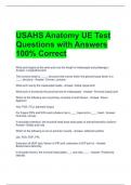  USAHS Anatomy UE Test Questions with Answers 100&percnt; Correct 