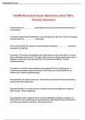 CCRN Neonatal Exam Questions And 100&percnt; Correct Answers