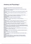 Anatomy and Physiology exam with ccorrect answers 2024