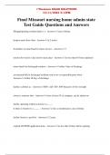 Final Missouri nursing home admin state Test Guide Questions and Answers