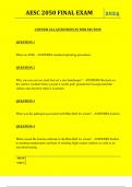  AESC 2050 FINAL EXAM QUESTIONS AND ANSWERS 2024