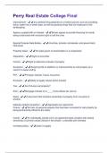Perry Real Estate College Package Deal With Complete Study Solutions Rated A&plus;