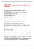 CSEP CPT&vert; exam questions and answers verified A&plus;