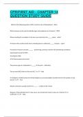 CPR&sol;First Aid - Chapter 14 Question Study Guide